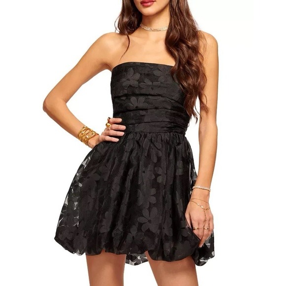 Ramy Brook Dresses & Skirts - RAMY BROOK HANSEL STRAPLESS FLORAL DRESS WOMEN'S SIZE 14 BLACK
